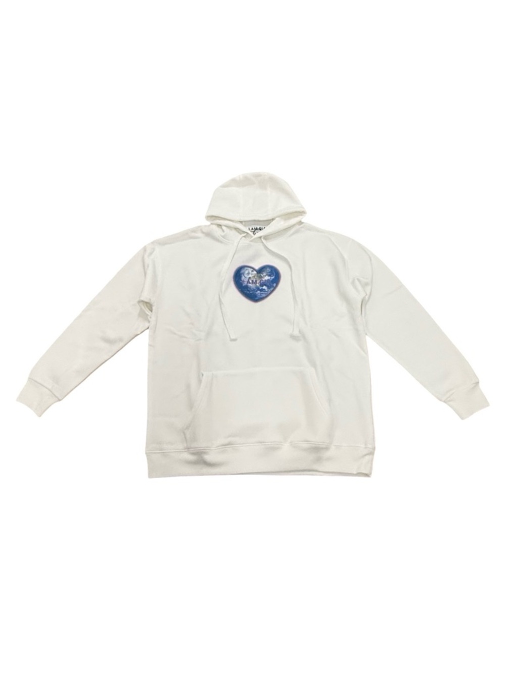 IAMGIA White Heart Earth Graphic Hoodie OS NWT